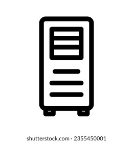 Computer Case Icon Vector Symbol Design Illustration