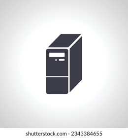 computer case isolated icon. PC icon