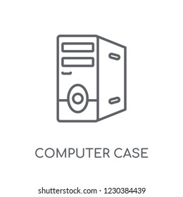 Computer Case linear icon. Modern outline Computer Case logo concept on white background from hardware collection. Suitable for use on web apps, mobile apps and print media.