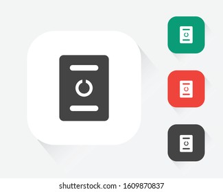 Computer case PC vector icon. filled flat sign for mobile concept and web design