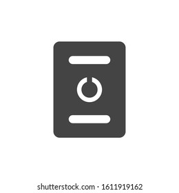 Computer case PC vector icon. filled flat sign for mobile concept and web design