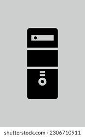 Computer case technology desktop hardware illustration vector.