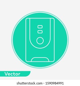 Computer case vector icon sign symbol