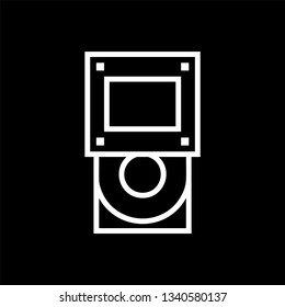 Computer CD ROM icon - DVD driver sign