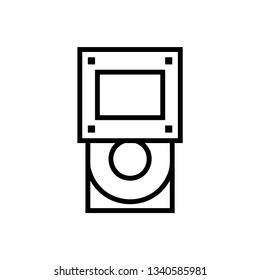 Computer CD ROM icon - DVD driver sign