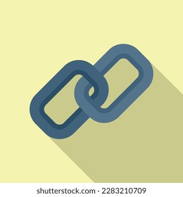 Computer chain icon flat vector. Frame interface. Internet user