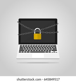 computer chain lock security ,hack computer vector