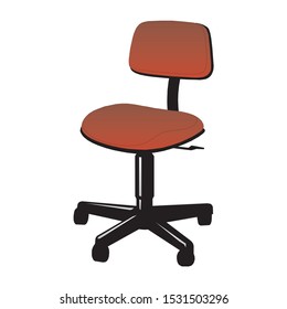 computer chair cartoon on a white background