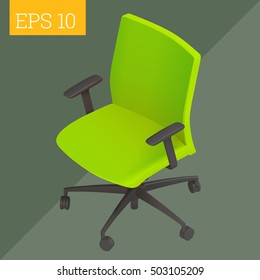 computer chair eps10 vector illustration. office armchair