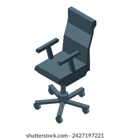 Computer chair icon isometric vector. Gamer furniture. Streamer pc