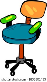 Silla de computadora, ilustración, vector sobre fondo blanco