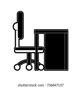 Computer and chair office