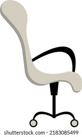 Silla de computadora de un lado. Un mueble.