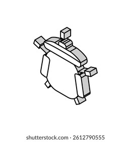 computer chair top view isometric icon vector. computer chair top view sign. isolated symbol illustration