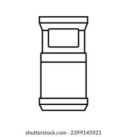 computer chair top view line icon vector. computer chair top view sign. isolated contour symbol black illustration