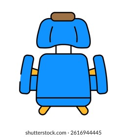 computer chair top view line icon vector. computer chair top view sign. isolated symbol illustration