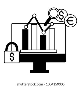 computer chart secuirty exchange stock market