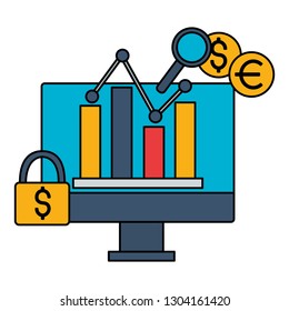 computer chart secuirty exchange stock market