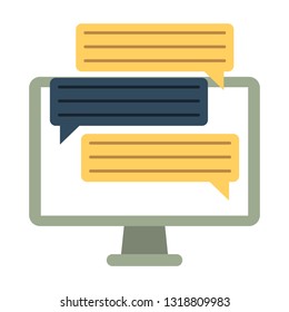 Computer chat bubbles symbol