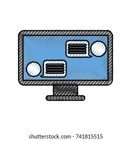 computer chatting online conversation with texting message