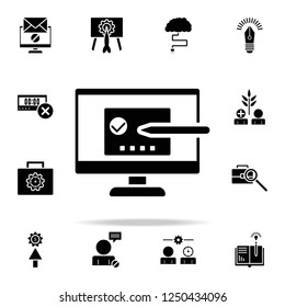 computer check icon. Concentration icons universal set for web and mobile
