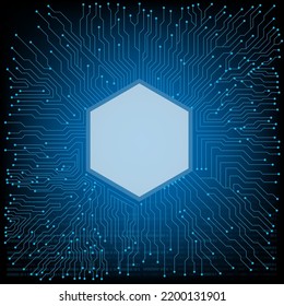 Computer chip Electronic circuit board vector for technology and finance concept and education for future