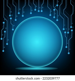 Computer chip Electronic circuit board vector design for technology and finance concept and education for creative future digital background data connection