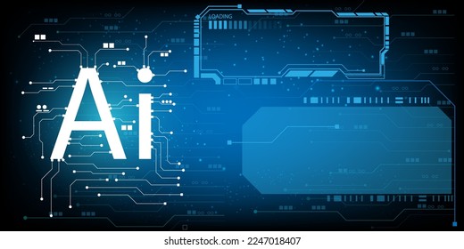 Computer chip Electronic circuit board with AI vector for technology and finance concept and education for future