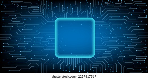 Computer chip Electronic circuit board vector for technology and finance concept and education for future