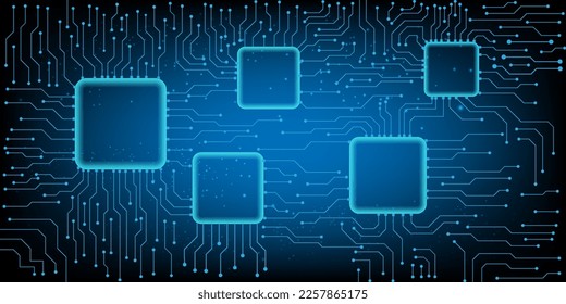 Computer chip Electronic circuit board vector for technology and finance concept and education for future