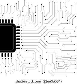 Computer chip Electronic circuit board vector for technology and finance concept and education for future