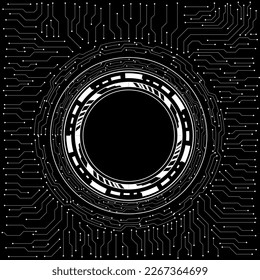 Computer chip Electronic circuit board vector for technology and finance concept and education for future