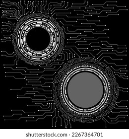 Computer chip Electronic circuit board vector for technology and finance concept and education for future