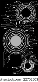 Computer chip Electronic circuit board vector for technology and finance concept and education for future