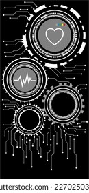 Computer chip Electronic circuit board vector for technology and finance concept and education for future