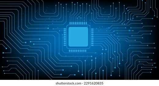 Computer chip Electronic circuit board vector for technology and finance concept and education for future