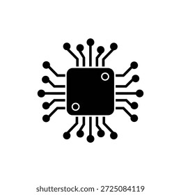 Computerchipsymbol für quadratischen integrierten Schaltungsentwurf