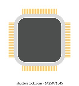 computer chip icon. flat illustration of computer chip vector icon for web