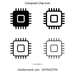 Computer Chip icon vector illustration graphic on background