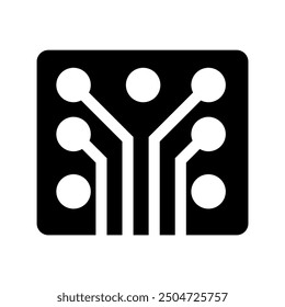 Computer chip icon vector illustration graphic design