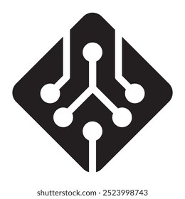 Computerchip-Symbol, Vektorgrafik-Design