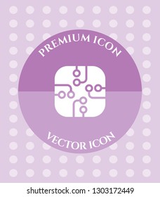Computer Chip Icon for Web, Applications, Software & Graphic Designs.