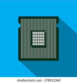 Computer chip or microchip.Vectors 