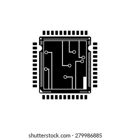 Computer chip or microchip.Vectors