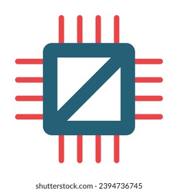 Computer Chip Vector Glyph Two Color Icons For Personal And Commercial Use.
