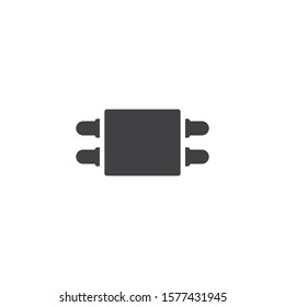 Computer chip vector icon. filled flat sign for mobile concept and web design. CPU, Microchip glyph icon. Symbol, logo illustration. Vector graphics