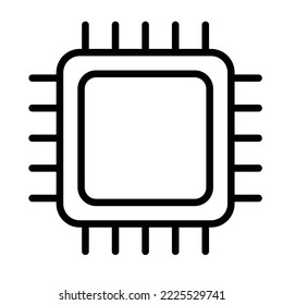 Computer chip Vector Icon which can easily modify or edit

