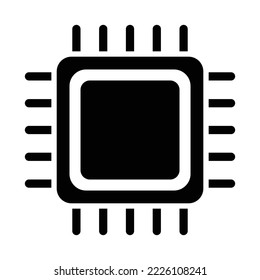 Computer chip Vector Icon which can easily modify or edit
