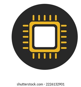 Computer chip Vector Icon which can easily modify or edit
