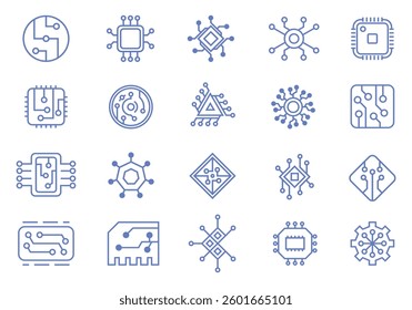 Computer Chips and Electronic Circuit icon